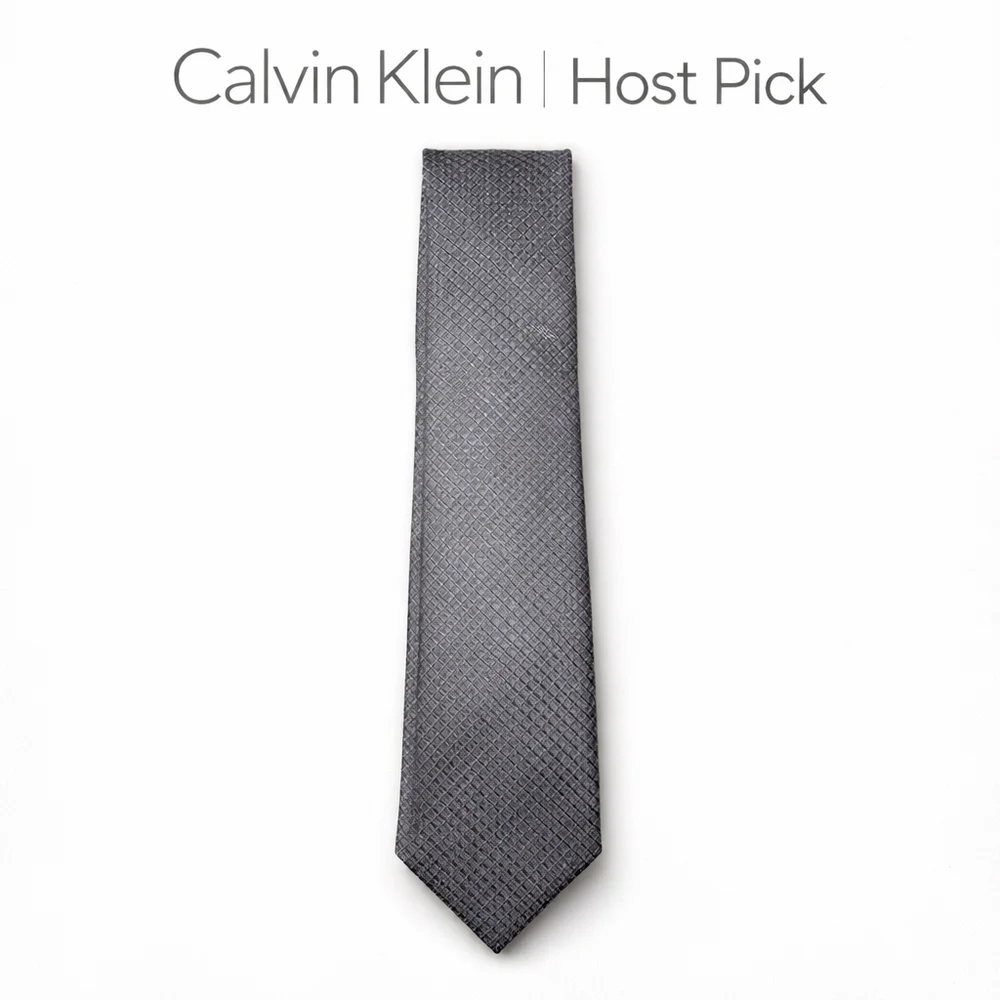 Calvin Klein Men’s Gray Silk Blend Tie NWT Designer Office Business Wedding